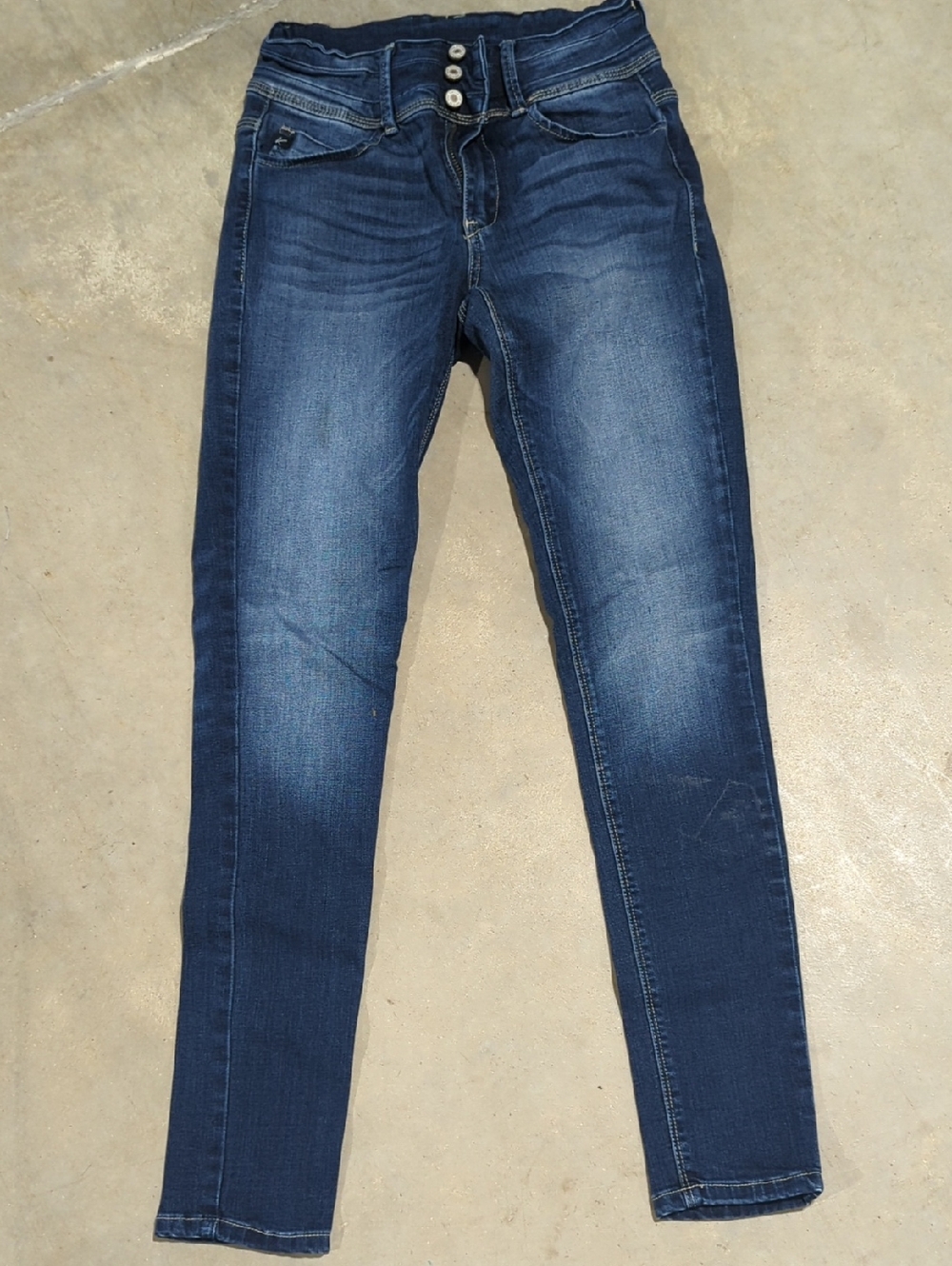 Classic Mid-Rise Women’s Skinny Jeans - Dark Blue